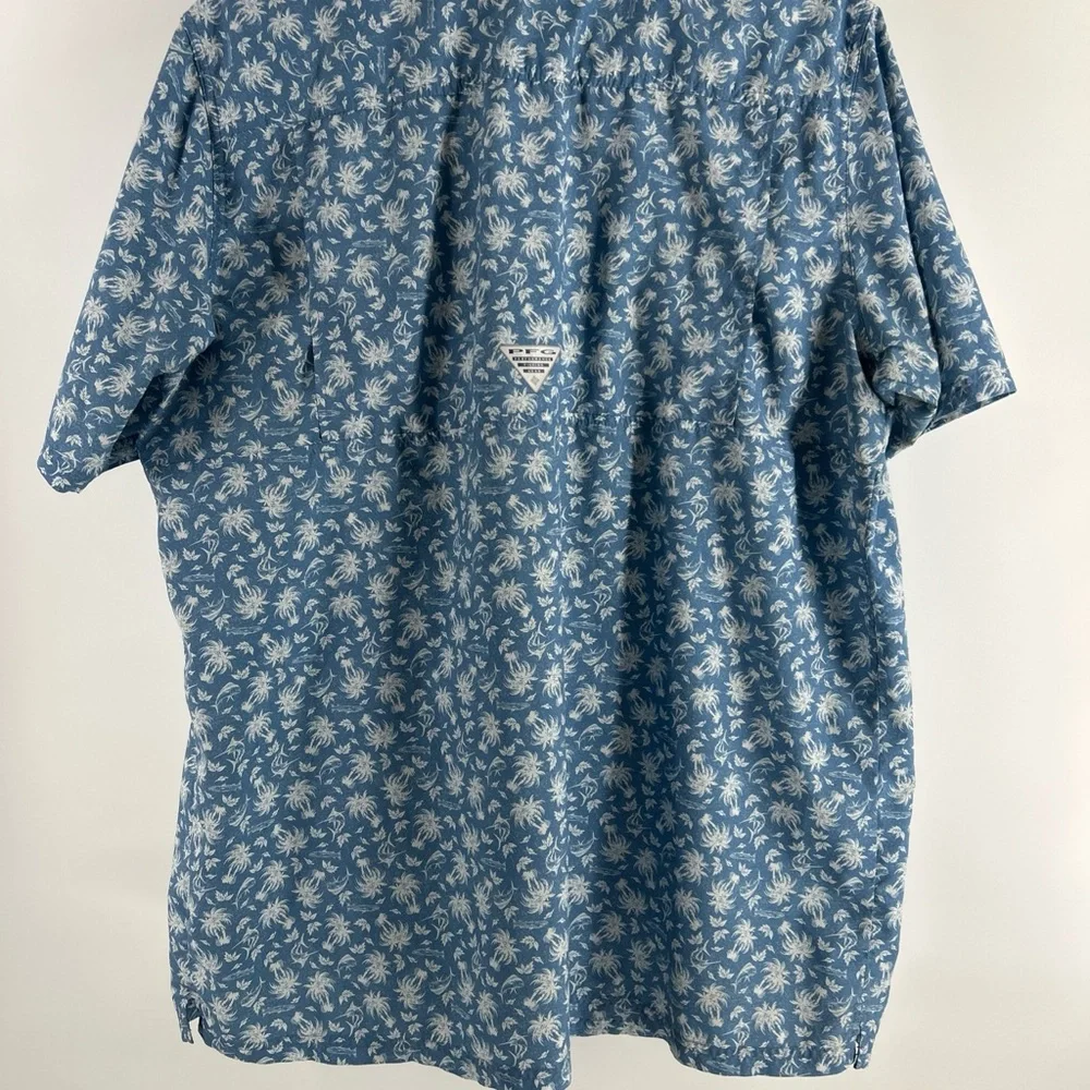 Columbia PFG Shirt Men’s 2XT Fishing Casual Short Sleeve Button Up Pocket Vents - Picture 12 of 16